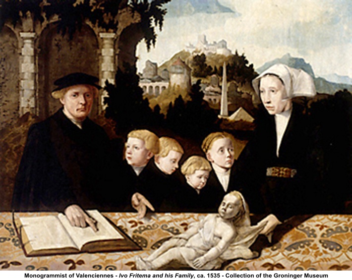 Ivo Frittema en zijn gezin met dood kind